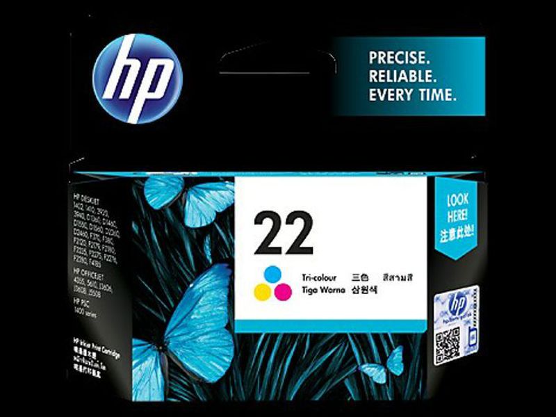Cartridge HP 22 Colour Original. FOR Printer HP DeskJet D1360, D1460,