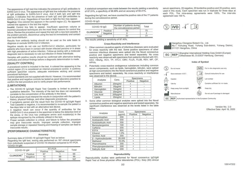 Covid 19 Igg Igm Rapid Test Cassette Wb S P Merk