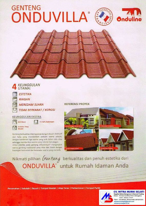  Harga  Onduvilla warna Antrachite Black dan Terracota 