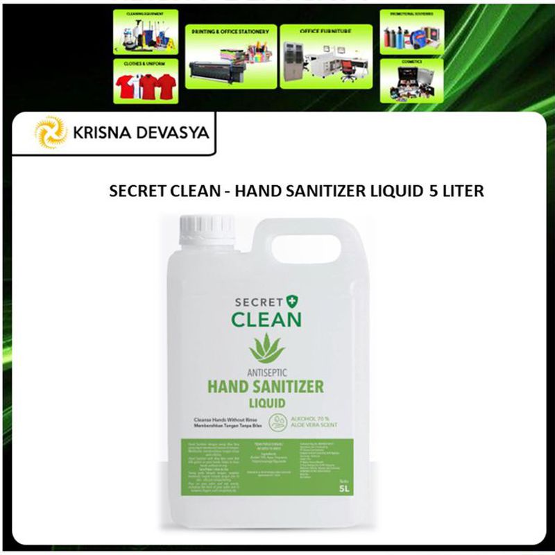 HAND SANITIZER LIQUID 5 LITER