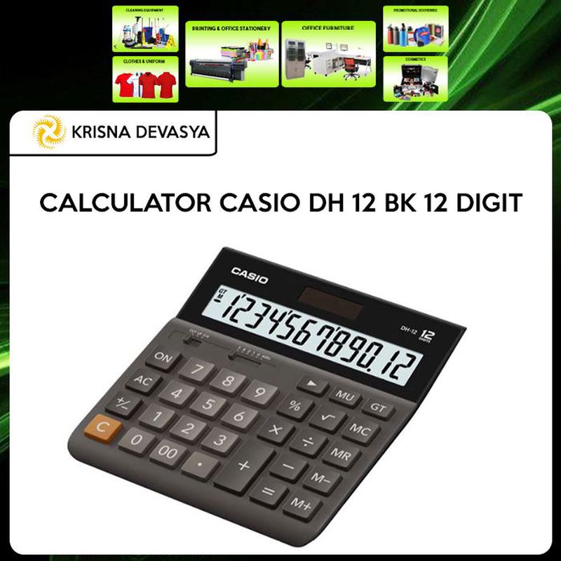 CALCULATOR CASIO DH 12 BK 12 DIGIT