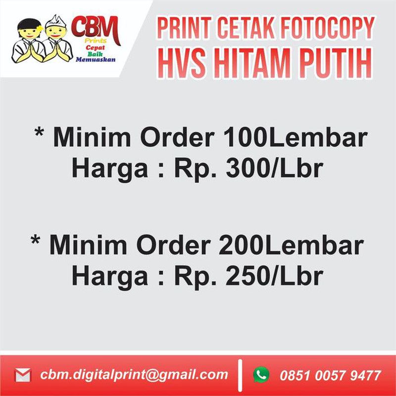 Cetak Print Foto Copy Hitam Putih