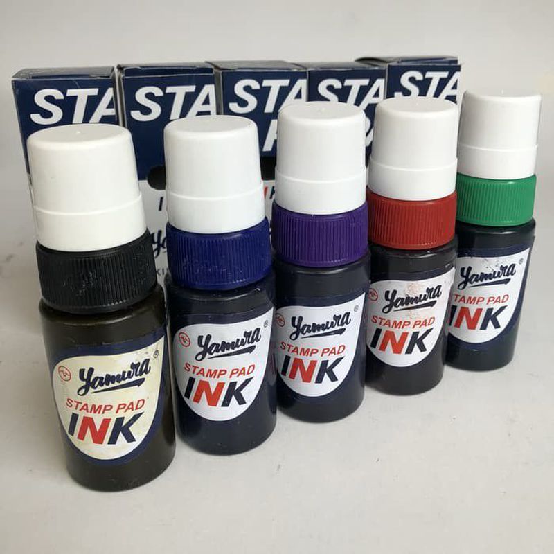 Tinta Stempel Setara Artline Stamp Pad Ink Yamura 50 Cc