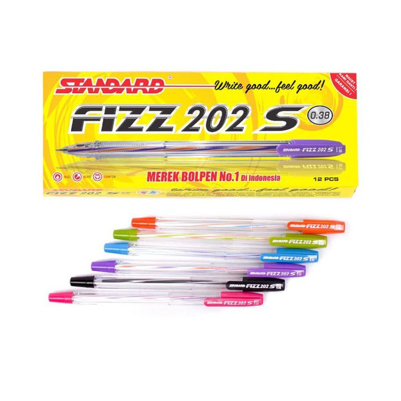 Standard Pen Fizz 202 S 12 Pcs - BLACK