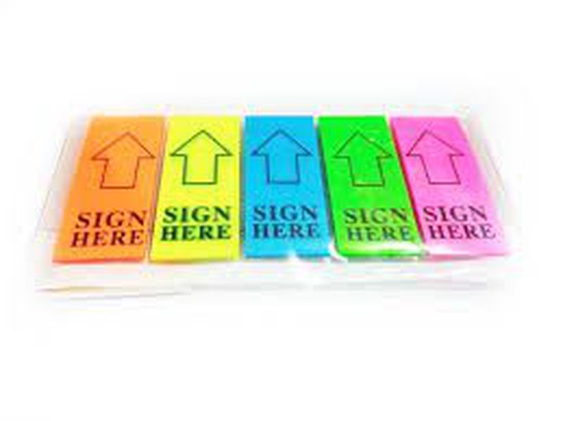 POST IT SIGN HERE 5 WARNA