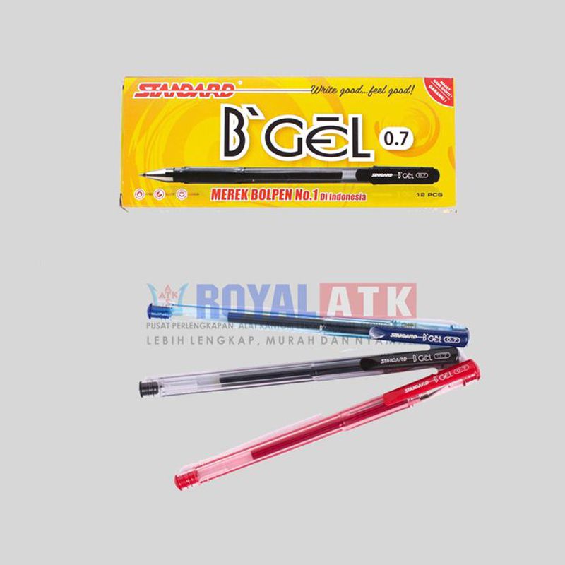 PULPEN STANDARD B'GEL 0.7/0.5 BLACK/BLUE 8995026901504 - Hitam