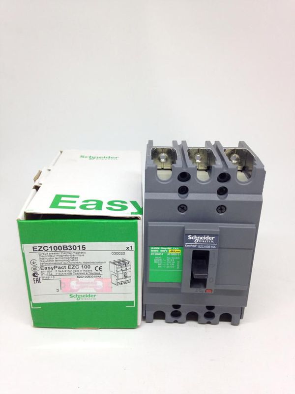 MCCB 3P EZC100B 15A / 7.5KA Merk Schneider