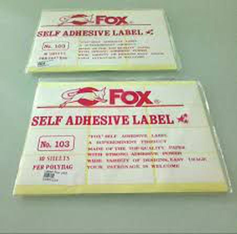 Kertas label fox