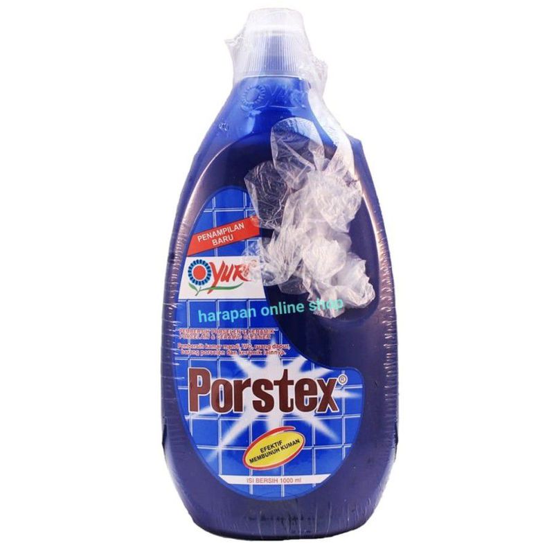 PORSTEX BIRU / PORSTEK 1 LITER / PEMBERSIH LANTAI - KAMAR MANDI / YURI