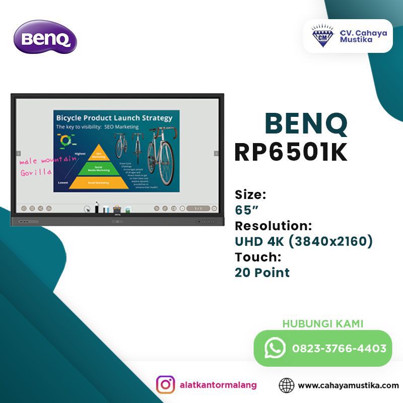 Interactive Flat Planel LED Display BenQ RP6501K