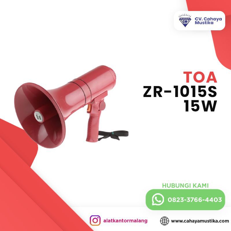 ER1215S 15W HANDGRIP MEGAPHONE WITH SIREN TOA TOA 487103 main image 1
