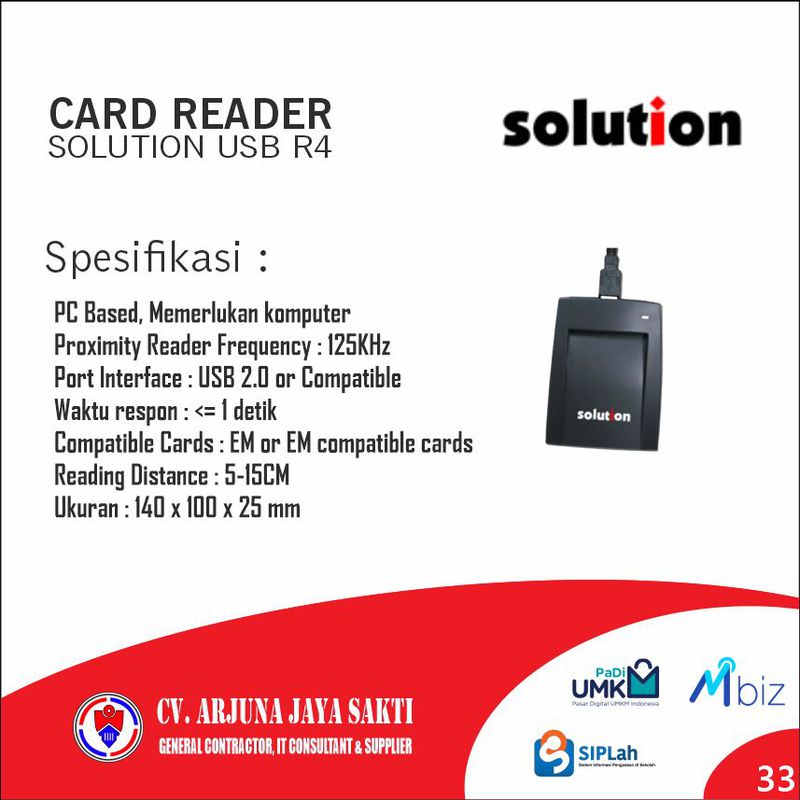 SOLUTION CARD READER USB R4