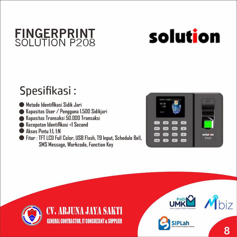 Fingerprint Solution P208 Fingerprint Solution P208