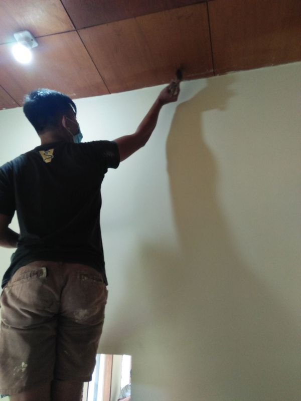 Pekerjaan Pengecatan Dinding partisi Gypsum