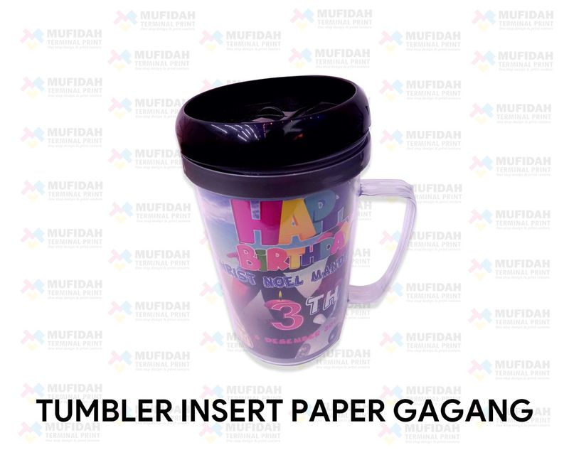 Tumbler Insert Paper Gagang