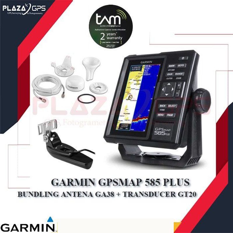 GARMIN GPSMAP 585 Plus Transducer GT20 + Antenna GA38