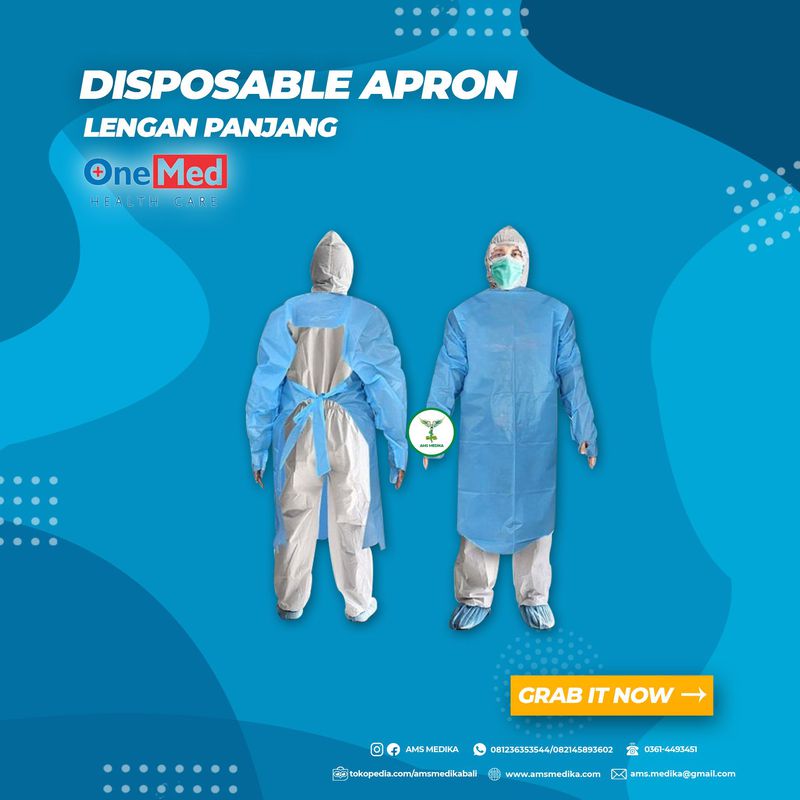 Disposable Apron Lengan Panjang Onemed