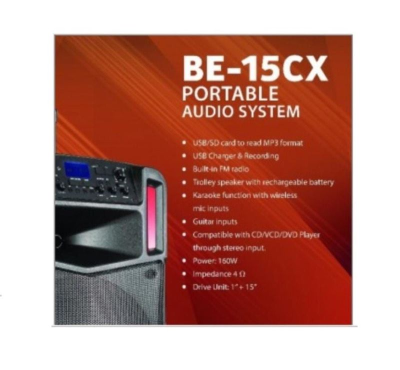 BE-15CX PORTABLE AUDIO SYSTEM