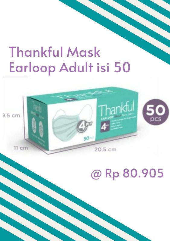 Thankful Mask earloop Adult isi 50
