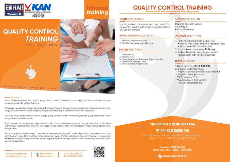 QUALITY CONTROL TRAINING (INHOUSE TRAINING)