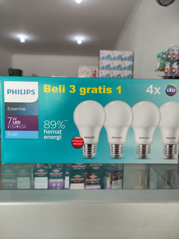 Lampu Philips Led Bulb Essentials Paket 7 Watt