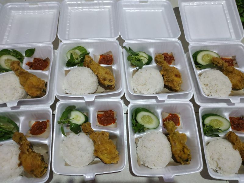 NASI BOX STYROFOAM ALRA CATERING AYAM GORENG