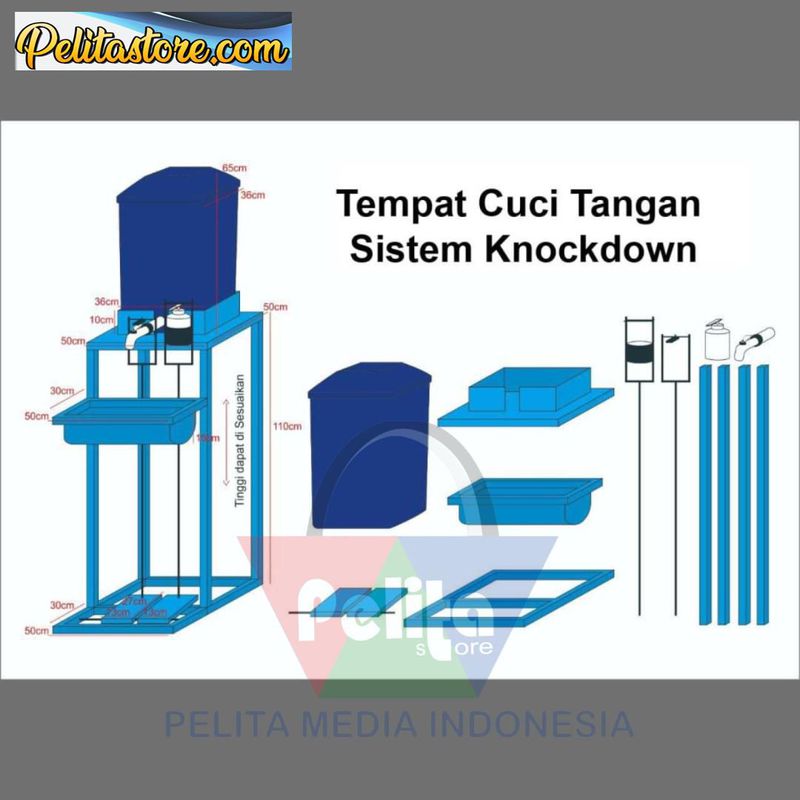 ALAT CUCI TANGAN INJAK SISTEM KNOCKDOWN