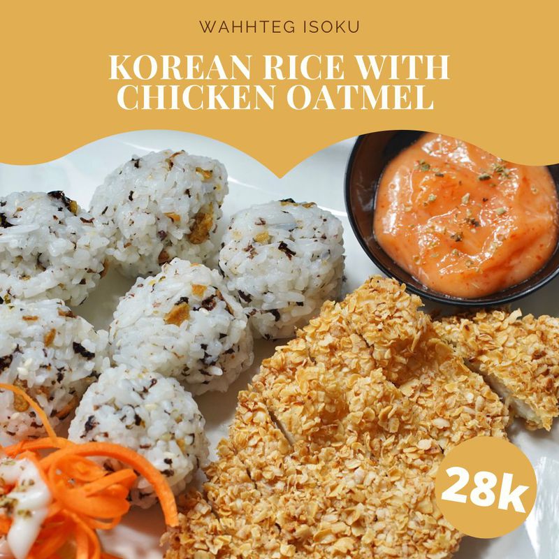 korean rice with chicken oat meal