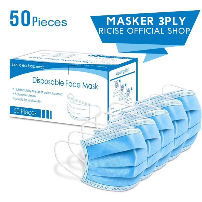 Masker 3ply - Biru