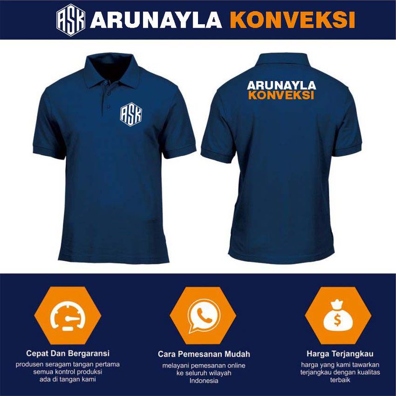 KAOS/POLO SERAGAM PERUSAHAAN/KANTOR/INSTANSI