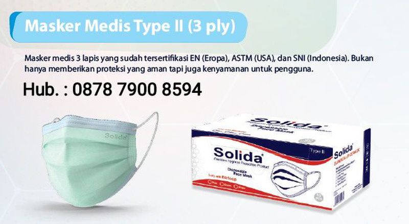 masker solida 3 ply