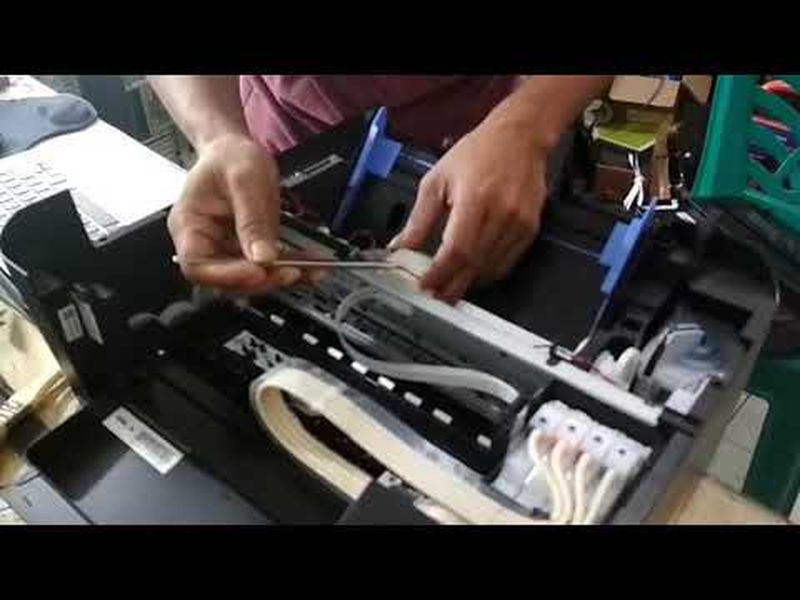 Perbaikan Printer Epson L3110 reset printer dan cuci pad