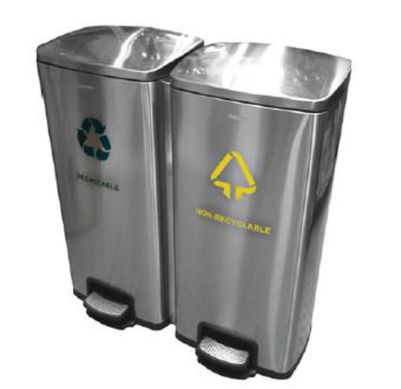 TEMPAT SAMPAH / DUST BIN 2 COMPARTMENT 30 L WITH PEDAL