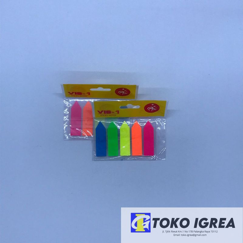 Stick Note Plastik 5 Warna VIS-1