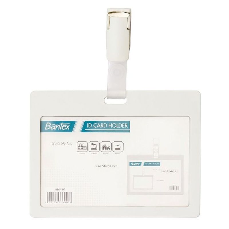 ID Card Holder Landscape BANTEX Sky Blue Penjepit