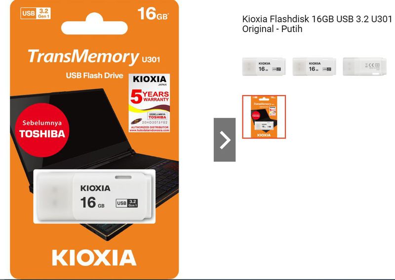 Flashdisk USB - Putih