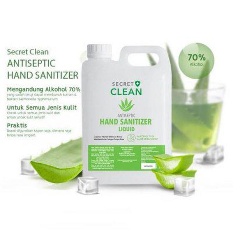 SECRET CLEAN HANDSANITAIZER LIQUID 5 LITER (c19)