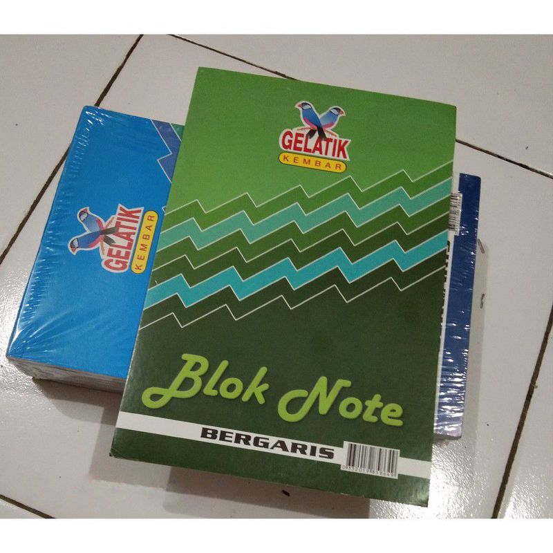 Bloknote No. 20 (polos - bergaris /ukuran 14cm x 21cm)
