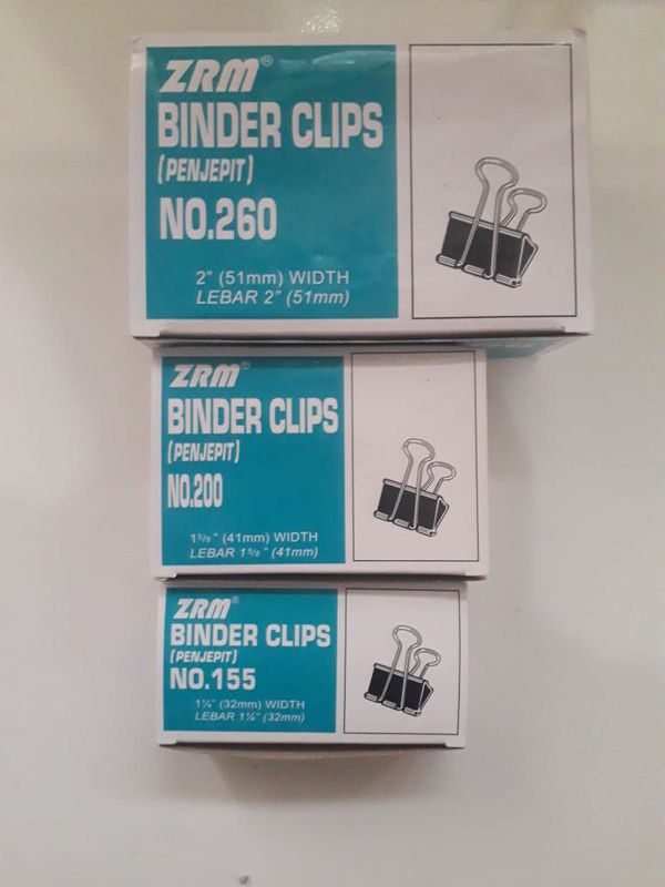 BINDER KLIP ZRM SEMUA UKURAN (Harga Per Dus Isi 1 Lusin) 260