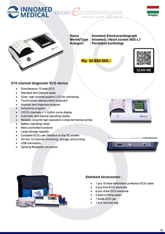 Innomed Heart Series Electrocardiograpg Type Innomed/Heart Screen 112C1