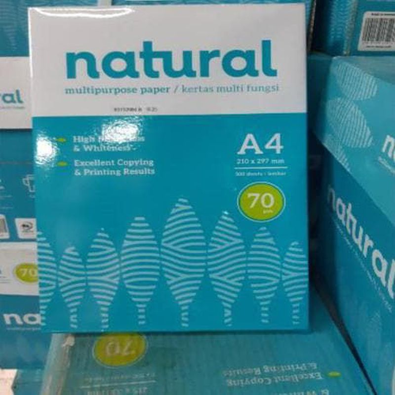 Kertas HVS A4, 70 Gram Natural per rim