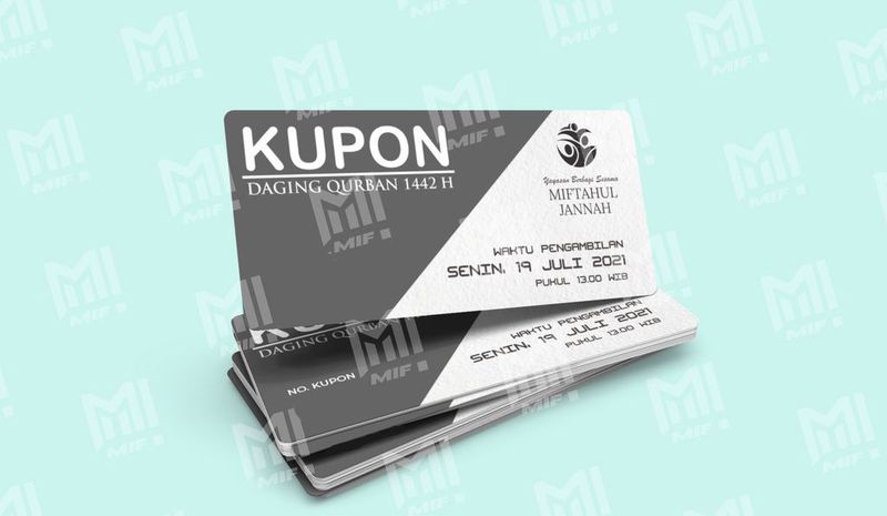 cetak kupon 1 sisi HVS CLR + NO 1/4 F4