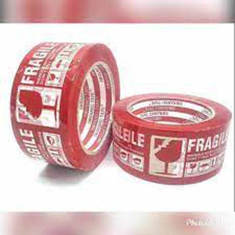 Lakban Fragile Merah Nanko 48mm