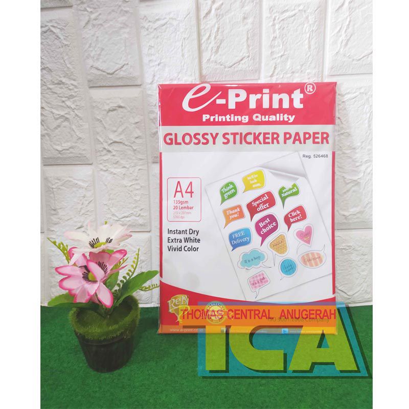 Kertas Glossy Sticker Paper