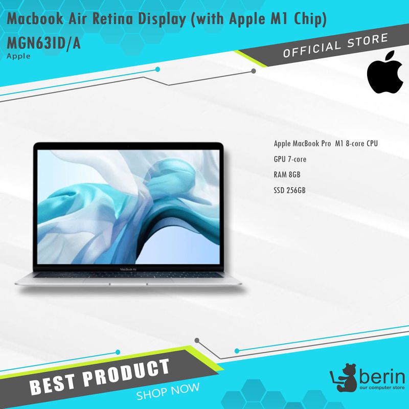 Macbook Air Retina Display (with Apple M1 Chip) MGN63ID/A