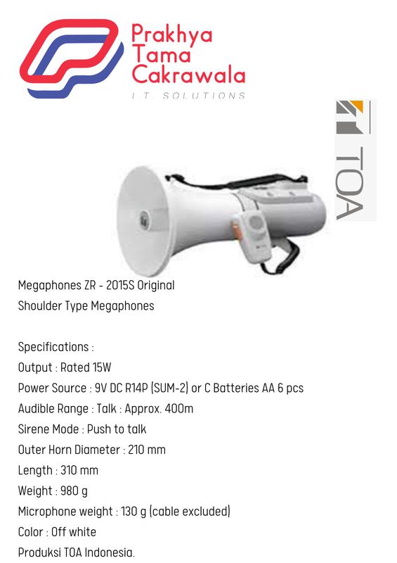 Megaphone toa ZR2015S Sirene