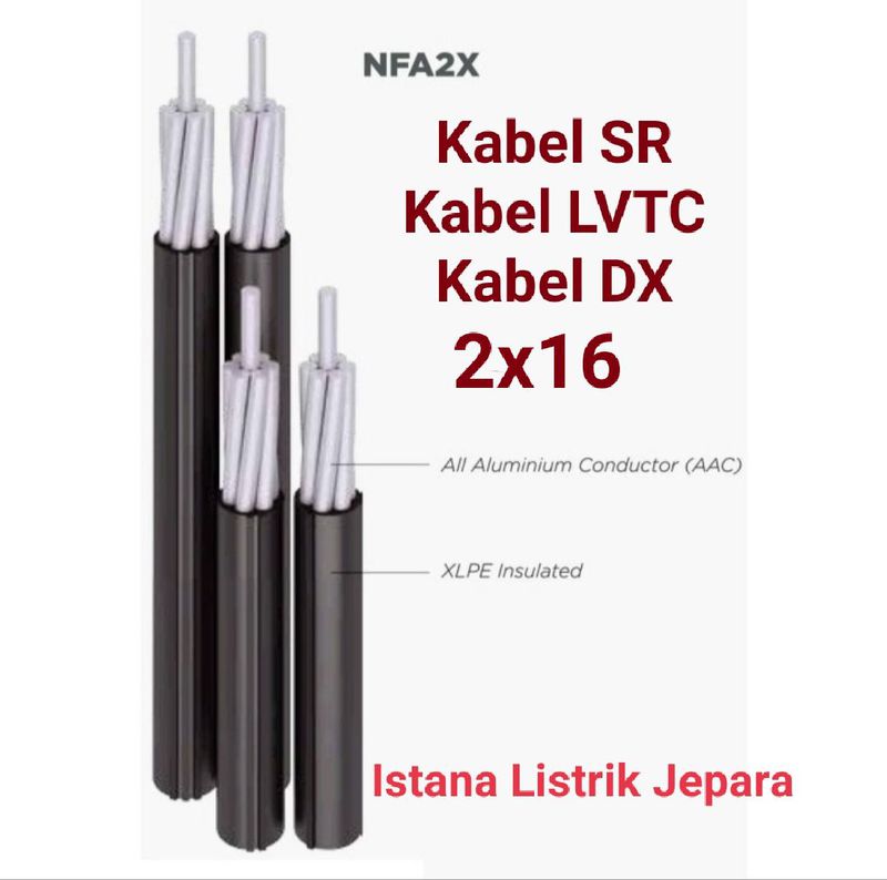 Kabel SR, LVTC, DX 2x16mm , per meter
