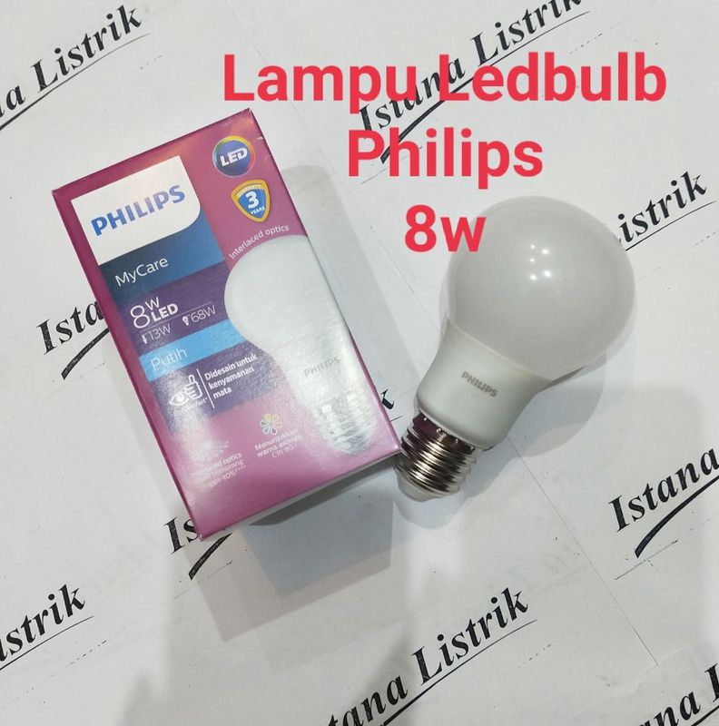 Lampu Ledbulb Philips 8w Putih