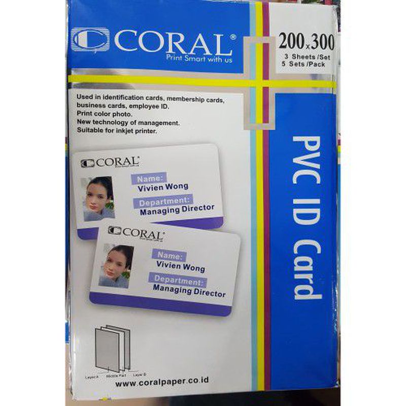 Sticker Paper PVC ID CARD
