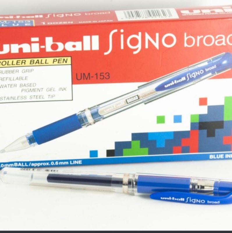 Ballpoint Biru UM 153 Pen Gel 1.0